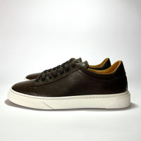 Sneakers in pelle bottolata T.moro