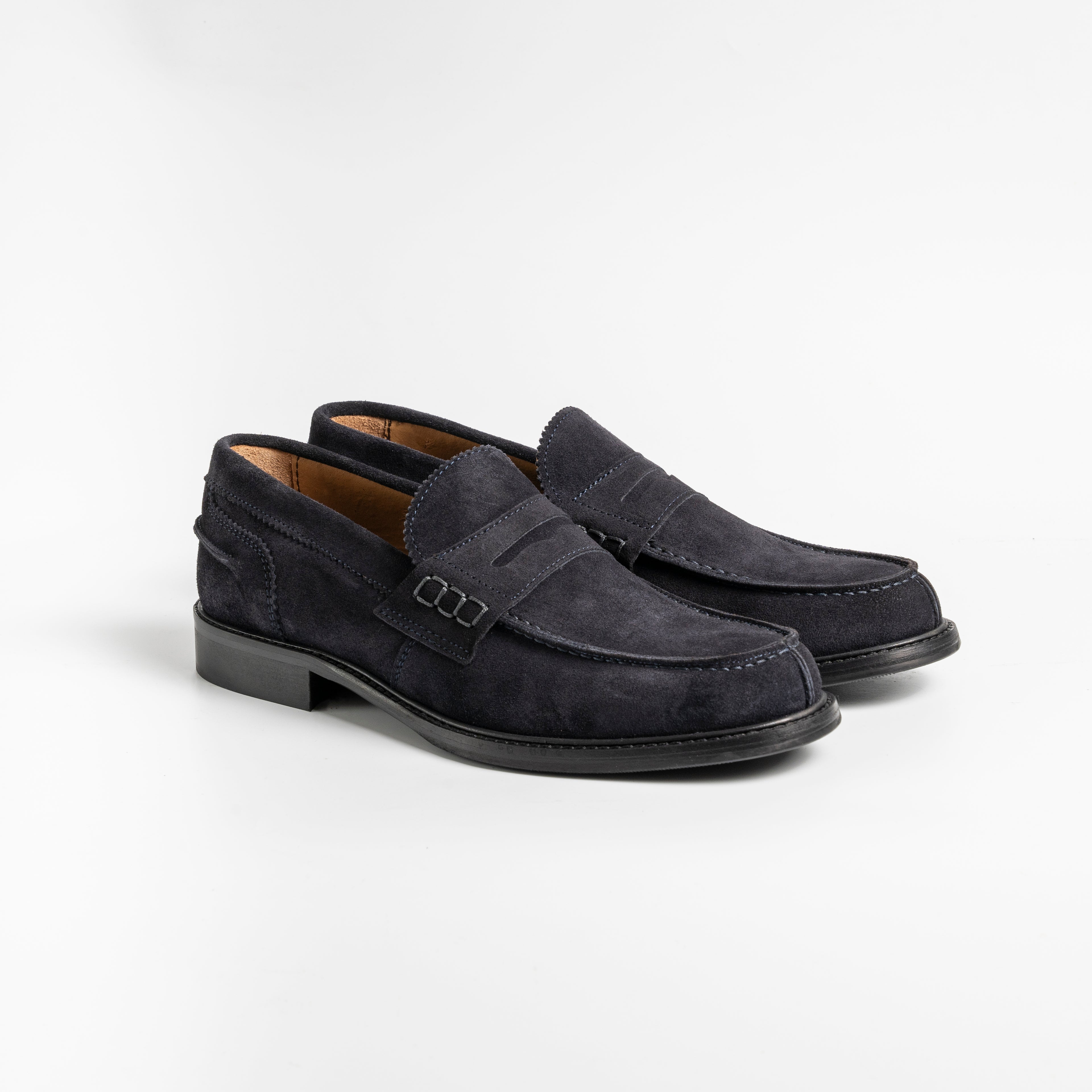 Mocassino in camoscio Blu