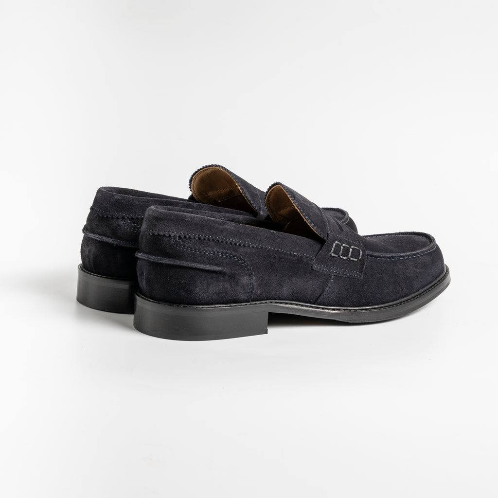 Mocassino in camoscio Blu