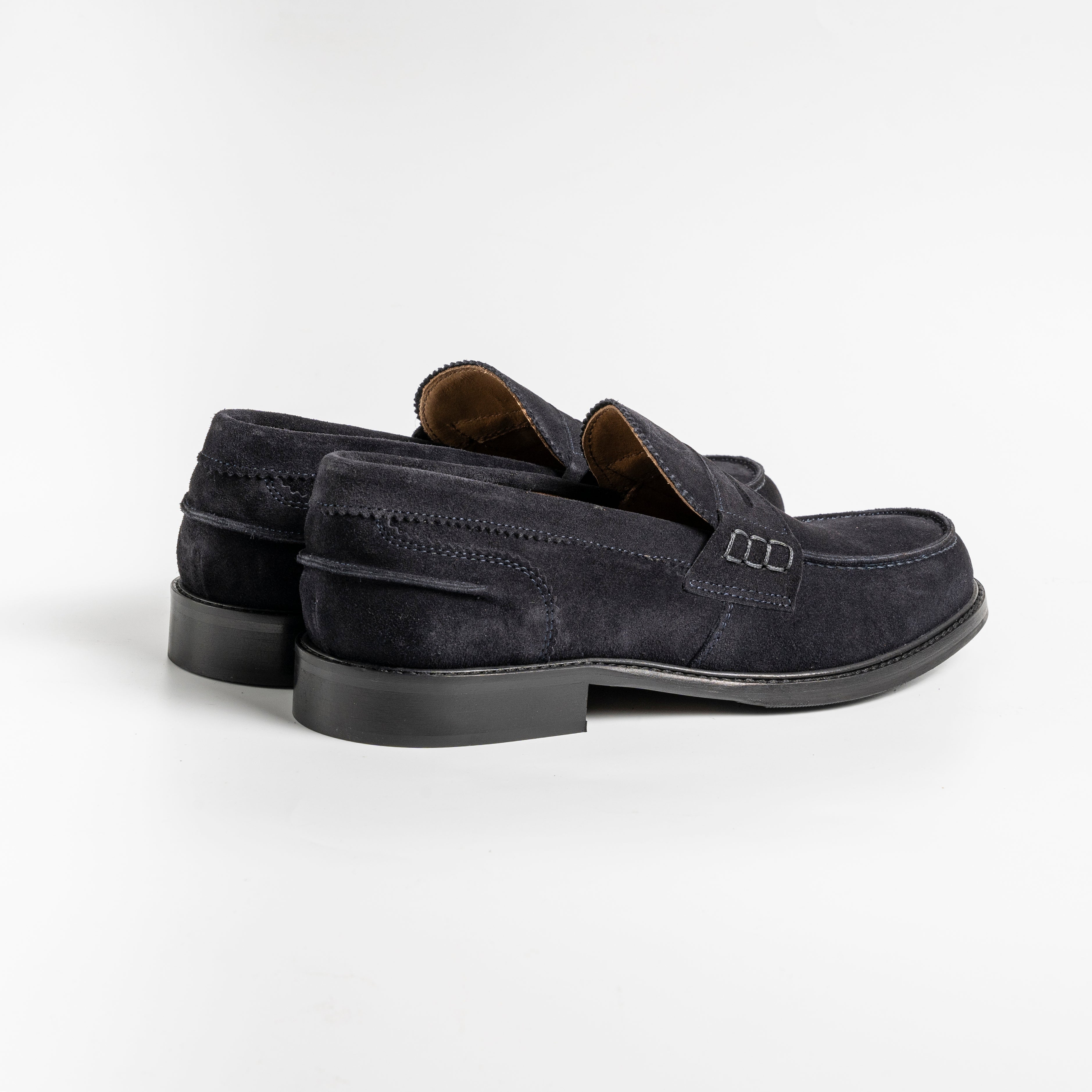 Mocassino in camoscio Blu