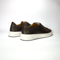 Sneakers in pelle bottolata T.moro