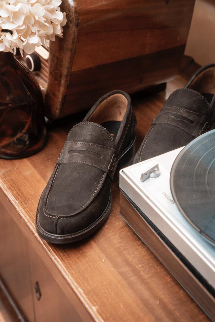 Mocassino in camoscio Testa di Moro